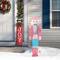 Glitzhome® 60" Christmas Wooden Pink Nutcracker Porch Decor